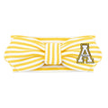 Creative Knitwear Appalachian State Mountaineers Infant Girls Gold/White Striped Hair Knot Headband Embroidered Logo - Size Newborn - 4T