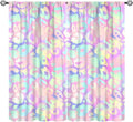 Colorful Leopard Curtains, Cheetah Safari Modern Rainbow Leopard Design Window Curtains for Bedroom Living Room Boys Kids Room 42" W X 63" L