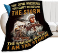 Tijuboni Native American Throw Blanket Indian Wolf Eagle Gifts for Women Men Girls Boys Kids Adults Soft Flannel Fleece Blanket for Couch Sofa Bed Home Decor 40"x50"