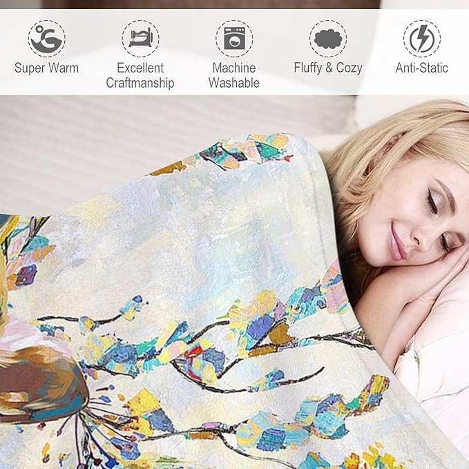 Deer Blanket Forest Deer Gifts for Girls Boys Woman Kids Hunting Lover Throw Blankets Soft Blanket Warm Fleece Flannel Plush Blankets for Bed Sofa Couch 40"x50"