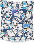 Penguin Blanket for Girls - 40" x 50" Inches Cute Penguin Blankets for Kids - Blue Warm Lightweight Throws for Sofa, Crib & Bed
