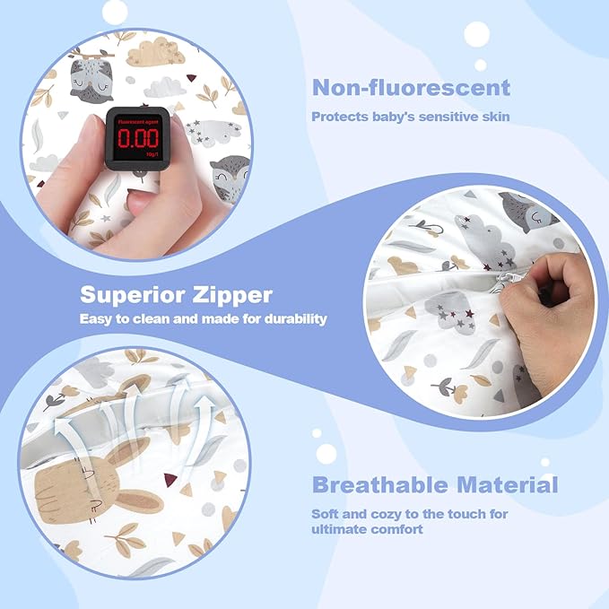Baby Lounger, Portable Baby Lounger for Newborn 0–24 Months, Infant Nest for Travel, Floor Time, and Crib Use, Baby Essentials for Home (Hoot)