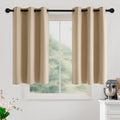 NICETOWN Beige Room Darkening Curtains 45 Inches Long 2 Panels for Living Room, Bedroom, Nursery Summer Thermal Insulated Blackout Drapes Grommet Noise Reducing Window Curtains, W40
