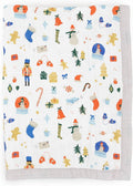 Little Unicorn Newborn Receiving Quilt | Ultra- Soft, Multi-Layered Muslin Fabric | Gift for Newborns & on-The-go (Christmas Time)