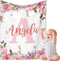 Ships Next Day, Personalized Baby Blankets, Custom Baby Blanket with Name for Girls,Gift for Chrismas Birthday Memorial Day, Customized Flannel Blanket for Kids Adults 32"X48"