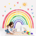 Tanlaby 56x35'' Large Rainbow Wall Decals Inspirational Quote Rainbow Wall Stickers Peel and Stick Stickers Waterproof Wallpaper for Girls Kids Bedroom Nursery Playroom Classroom