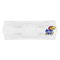Creative Knitwear Kansas Jayhawks Infant Girls White Solid Hair Knot Headband Embroidered Logo - Size Newborn - 4T