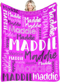 Dr.TOUGH Personalized Blankets with Name Customized Baby Blankets for Girls Boys Adults Monogrammed Blankets and Throws Christmas Birthday Mothers Fathers Valentines Day Gift (Magenta,60''×80'')