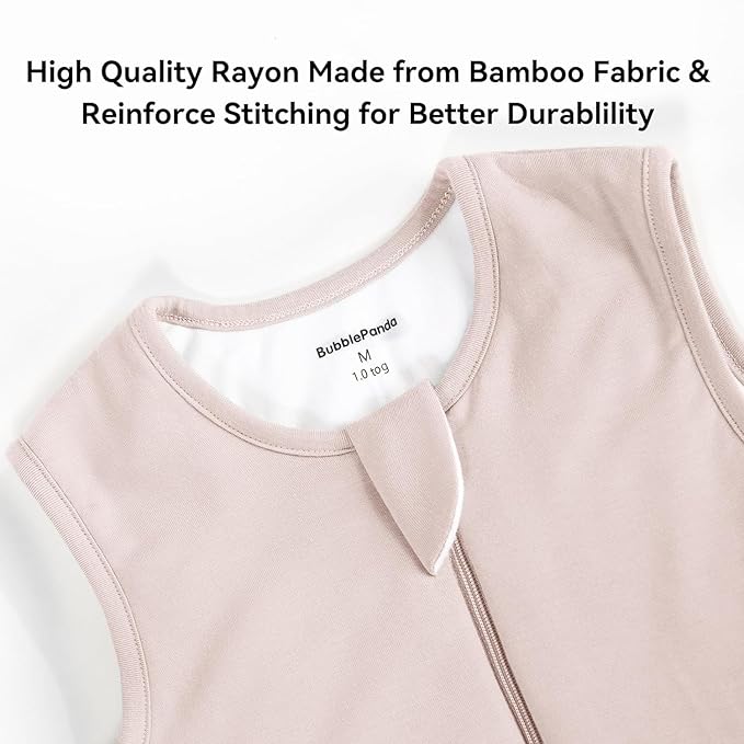 BubblePanda Rayon Made From Bamboo Toddler Sleep Sack with Feet 6-12 Months 2.5 Tog Winter Ultra Soft Warm Baby Sleep Bag Walker Quilted Thick Wearable Blanket with Legs 2-Way Zipper