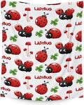 Ladybug Blanket for Women - Cute Lady Bug Print Gifts - 60 x 80 Inches White Fuzzy Throw Blankets Stuff for Bed, Living Room