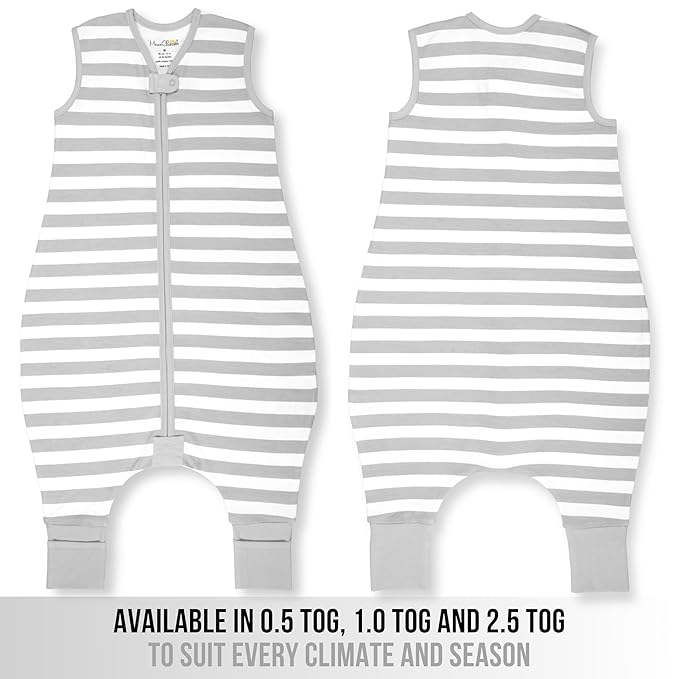 Mama Cheetah Toddler Sleep Sack with Feet 2T, 0.5 TOG Organic Cotton Baby Wearable Blankets with Legs, Baby Sleeping Bag for Walkers, Early Walker Medium