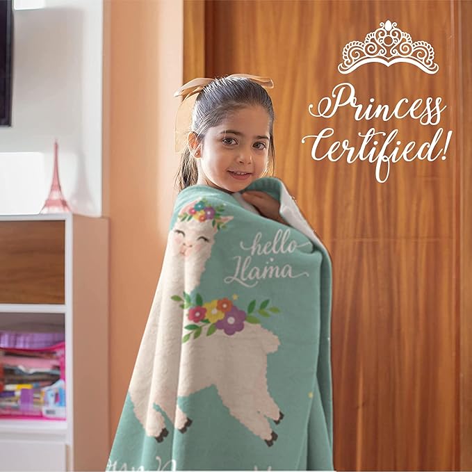 Personalized Llama Throw Blanket with Custom Name for Kids, Women, or Adults, Cute, Comfortable, and Plush with Soft Colors for Bedding, Home Decor, or Travel (Fleece 30x40)