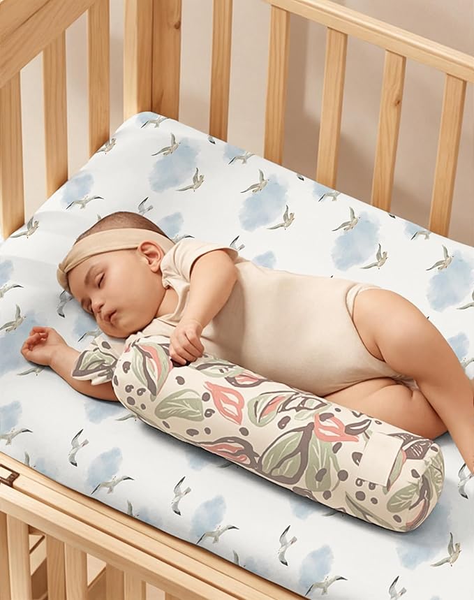 Crib Sheets for Boys and Girls, 2 Pack Fitted Baby Sheets for Standard Toddler Mattress 28" x 52", Soft Breathable Jersey Knit Baby Bedding (Sailing Waves)