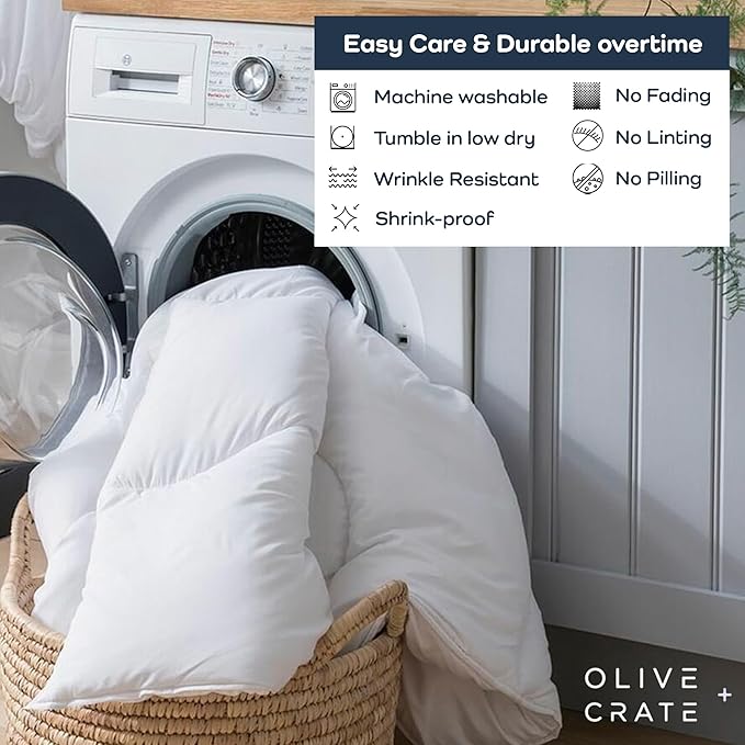 Olive + Crate 100% Viscose Derived from Bamboo Comforter - King Size - Hypoallergenic, Cooling & Moisture-Wicking Bedding - All Season Lightweight Plush Design - Organic King Comforter - 102"x90"