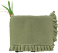 Cotton Baby Blanket with Ruffle Edge Soft Breathable Newborn Blanket for Boys & Girls, Lightweight Knit Throw for Crib, Stroller & Nursery Multiple Colors Available Sage Green 28x36