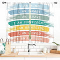 Rainbow Curtains for Classroom, Kids Girls Baby Boho Cute Inspirational Motivational Quotes Cartoon Colorful Pastel Nursery Classroom Bedroom Living Room Bathroom Window Drapes 2 Panels, 55x39 Inch