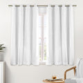 XiDi White Curtains for Girls Bedroom 54 Inches Long 2 Panels Blackout Double Layer Curtains with Sheer Overlay for Kids Princess Nursery Room Star Cut Out Home Decor Grommet Window Drapes W52 X L54