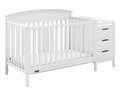 Graco Benton 4-in-1 Convertible Crib and Changer (White) – GREENGUARD Gold Certified, Crib & Changing Table Combo, Water-Resistant Changing Pad, Converts to Toddler Bed, Daybed and Full-Size Bed