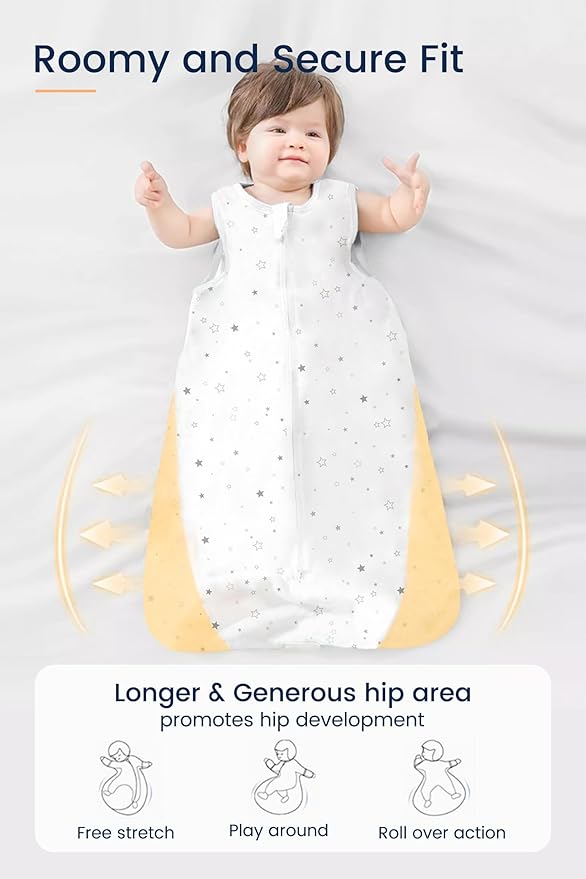 TotAha Toddler Sleep Sack 1.0 TOG, Soft Quilted Wearable Blanket Baby Sleeping Bag with 2-Way Safe Zippers for All Seasons