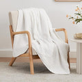 Love's cabin 6 Layer 100% Cotton Muslin Blanket, 50"x60" Throw Muslin Blanket for Couch Bed, White Muslin Throw Blanket, Lightweight and Breathable Cotton Gauze for Adult