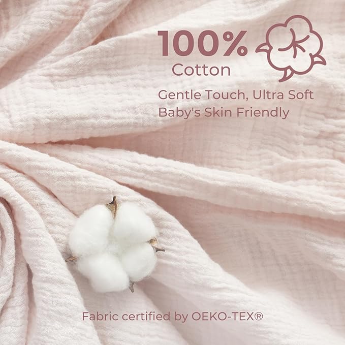 Momcozy Bear Loveys for Babies with Cotton - Soft Security Blanket for Boy or Girl for Self-Soothing On-The-Go-Portable & Anti-Drop Design - Newborn Gift，Must Have（Pink Bear 14 inch）