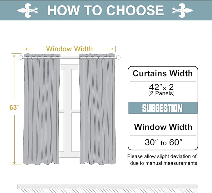 ChrisDowa Grommet Blackout Curtains for Bedroom and Living Room - 2 Panels Set Thermal Insulated Room Darkening Curtains (Royal Purple, 42W x 63L)