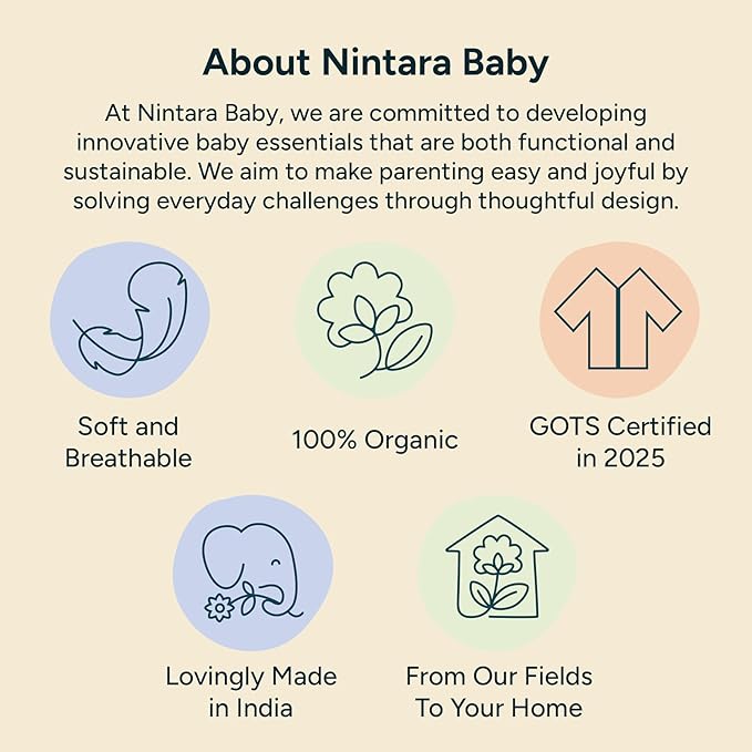 NINTARABABY1.5 TOG Sleep Sack - Premium Organic Cotton, Soft, Breathable, Wearable Blanket for Newborns, Infants & Toddlers (12-18 Months), Unisex Baby Sleeping Bag, Gifts for Babies