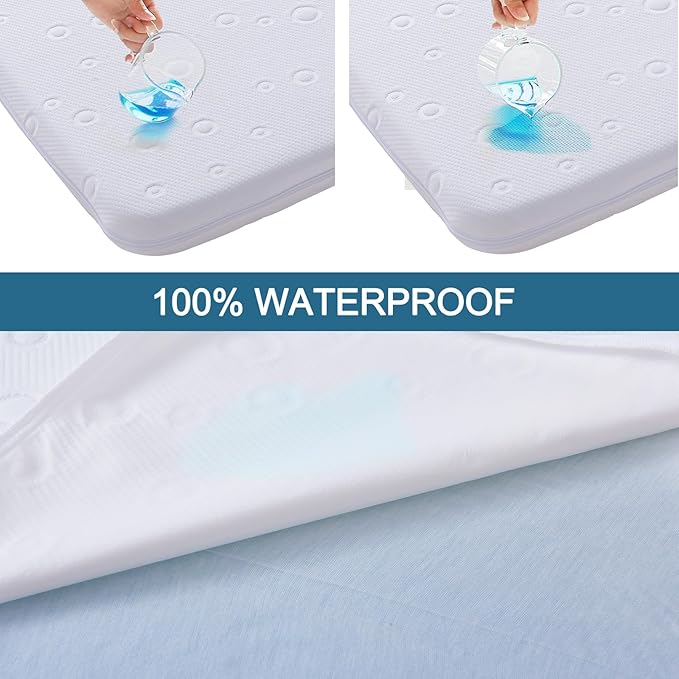 Baby Bassinet Mattress Pad, 33" x 19" x 2" Dual Sided Gel Memory Foam Mattress with Breathable Removable Soft Cover Fit for ANGELBLISS 3 in 1/BabyBond/Cowiewie/Jimglo Baby Bassinet