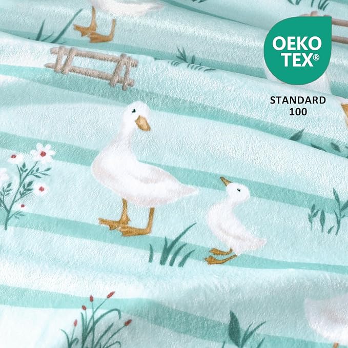 BORITAR Super Soft Baby Blanket for Boys Minky Fabric Bed Blanket with Double Layer Dotted Backing, Cute Farm Animal Design for Infant Toddler Newborn 30 x 40 Inch