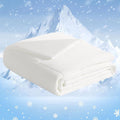 NTBAY Cooling Throw Blanket, 50x60 Inches - Japanese Double-Sided Cool Fabric with Q-Max 0.43, Soft Summer Couch Blanket for Adults, Kids and Pets, White