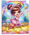 Blanket for Girls, Fairy Throw Blankets Gift for Toddler Kids Daughter 40x50 Inches Soft Cozy Cute Throw for Sofa Couch Living Room Bed Trip