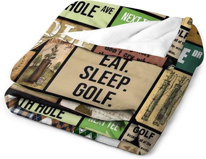 Golf Blanket Gifts for Golf Lovers Golf Throw Blanket for Women Men Adults Soft Warm Cozy Fleece Blanket for Couch Sofa Bed 40"x50"