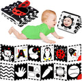 High Contrast Baby Toys for Newborn, Tummy Time Black and White Baby Toys for 0-6 Months, Soft Montessori Visual Stimulation Sensory Infant Book, Boy Girl Shower Gift Christmas Stocking Stuffers