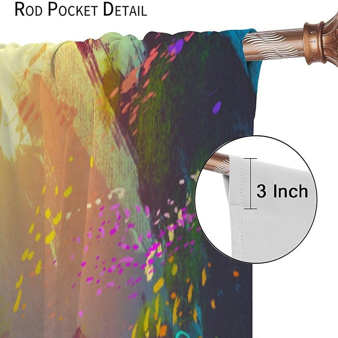 Ocean Decor Curtain, Untouched Wild Underwater Aquatic World Corals Exotic Fishes Seascape Curtain for Living Room Cafe Set 2 Panels,42x45 Inches, Style-2