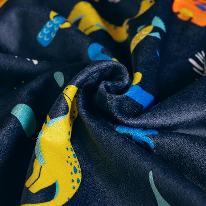 david's kids Micro Fleece Minky Baby Blanket for Boys with Double Layer and Soothing Raised Dots, Breathable and Soft Lightweight Receiving Blanket for Newborns, 30x40 Inches, Dinosaur