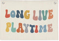 Playroom Decor, Long Live Playtime Banner, Boho Rainbow Linen Banner Wall Hanging Banner Flag Decor for Toddler Boy Kids Room Nursery Playroom
