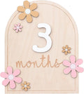 Baby Monthly Milestone Sign,1-12 Monthly Milestone Signs, Baby Girl Nursery Decoration, Newborn Photography Props Double-Sided (M01)