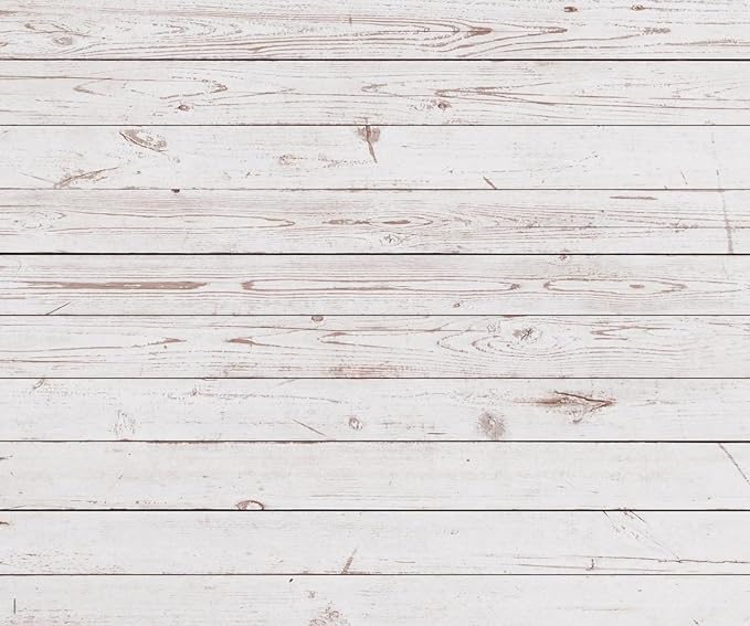Kate Photography Floor Mats Backdrops White Wood Floor Drops Newborn Photography Props Background Rubber Flooring Mat for Photo Studio Props10x8ft (Included 2 Pcs 5x8ft)