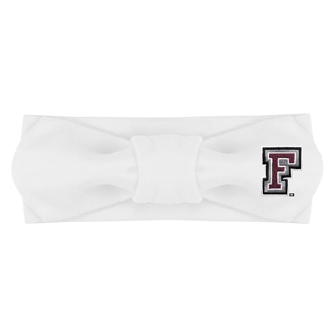 Creative Knitwear Fordham Rams Infant Girls White Solid Hair Knot Headband Embroidered Logo - Size Newborn - 4T