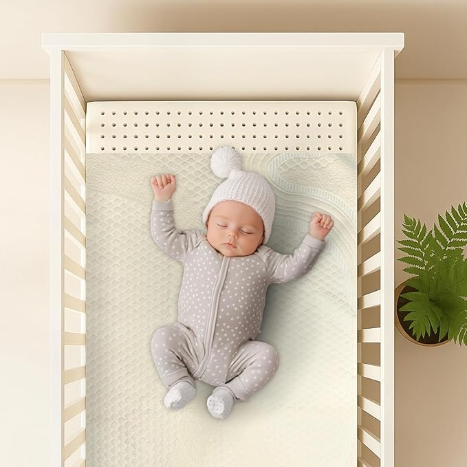 ORGANIC TEXTILES Organic Baby Mattress Topper with Organic Cotton Cover - GOLS/GOTS Certified - Breathable - 3" Playard (38"x26")