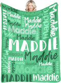 Personalized Blankets With Name Customized Baby Blankets for Girls Boys Adults Monogrammed Blankets and Throws Christmas Birthday Mothers Fathers Valentines Day Gift (Medium Sea Green,30''×40'')