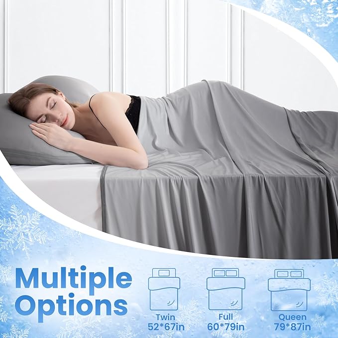 LUXEAR Gradient Cooling Blanket, Double-Sided Q-Max>0.5 Arc-Chill Summer Cold Blanket for Bed Sofa Chair Travel, Absords Heat to Keep Body Cool for Hot Sleeper & Night Sweats Adult Kids - Throw Gray