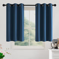 NICETOWN Morrocan Blue Room Darkening Curtains 45 Inches Long 2 Panels for Living Room, Bedroom, Nursery Summer Thermal Insulated Blackout Drapes Grommet Noise Reducing Window Curtains, W40
