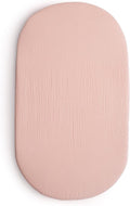 mushie Stretchy & Soft Bassinet Crib Sheet | Fitted 16" x 30" (Blush)