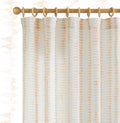jinchan Linen Nursery Curtains for Living Room Boho Curtains for Bedroom Kids Room 63 Inches Long Pink Geometric Printed Farmhouse Drapes Rod Pocket Window Treatment Curtain Set of 2 Panels Peachy