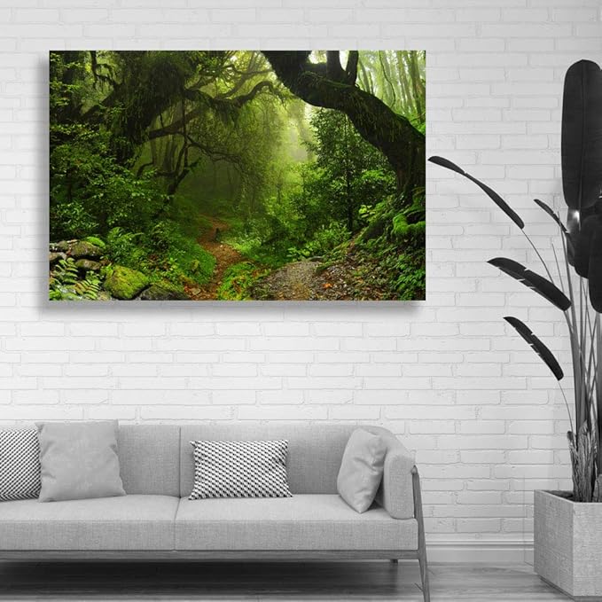 SIGNWIN-Canvas Wall Art-Sunshine in The Forest -Canvas Prints Home Artwork Decoration for Living Room,Bedroom - 16x24 inches