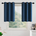 NICETOWN Morrocan Blue Room Darkening Curtains 36 Inches Long 2 Panels for Living Room, Bedroom, Nursery Summer Thermal Insulated Blackout Drapes Grommet Noise Reducing Window Curtains, W40