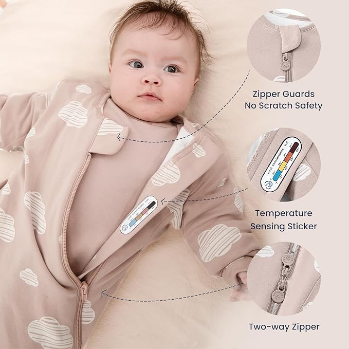 kaiya baby Unisex Sleeping Bag for Babies and Toddlers 1.0 Tog Sleep Sack 18-36 Months, Baby Sleep Sack, Newborn Sleep Sack, Wearable Blanket Baby, One Piece with Sleeves, Gifts for Baby, Pink