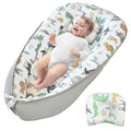 JIFTOK Baby Nests Lounger for Newborn, Snuggle Sleeping Bassinet for 0-24M, Breathable Portable Co Sleeping Bed, Baby Essentials Adjustable Infant Soft Cotton Loungers for Home & Travel -Zoo