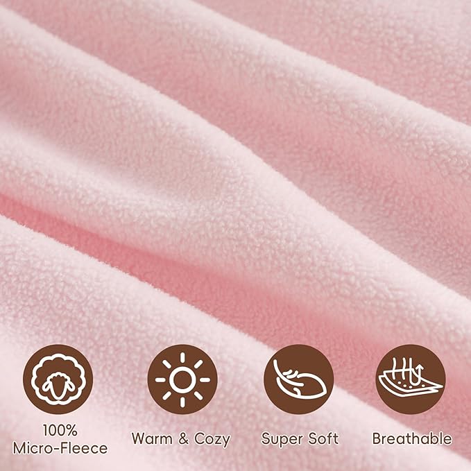 david's kids 3 Pack Warm Micro Fleece Baby Sleep Sack 0-6 Months, Soft Baby Wearable Blankets with 2-Way Zipper, Comfy Winter Sleeping Bags for Infant Newborn Girls Neutral, Small Size, Floral